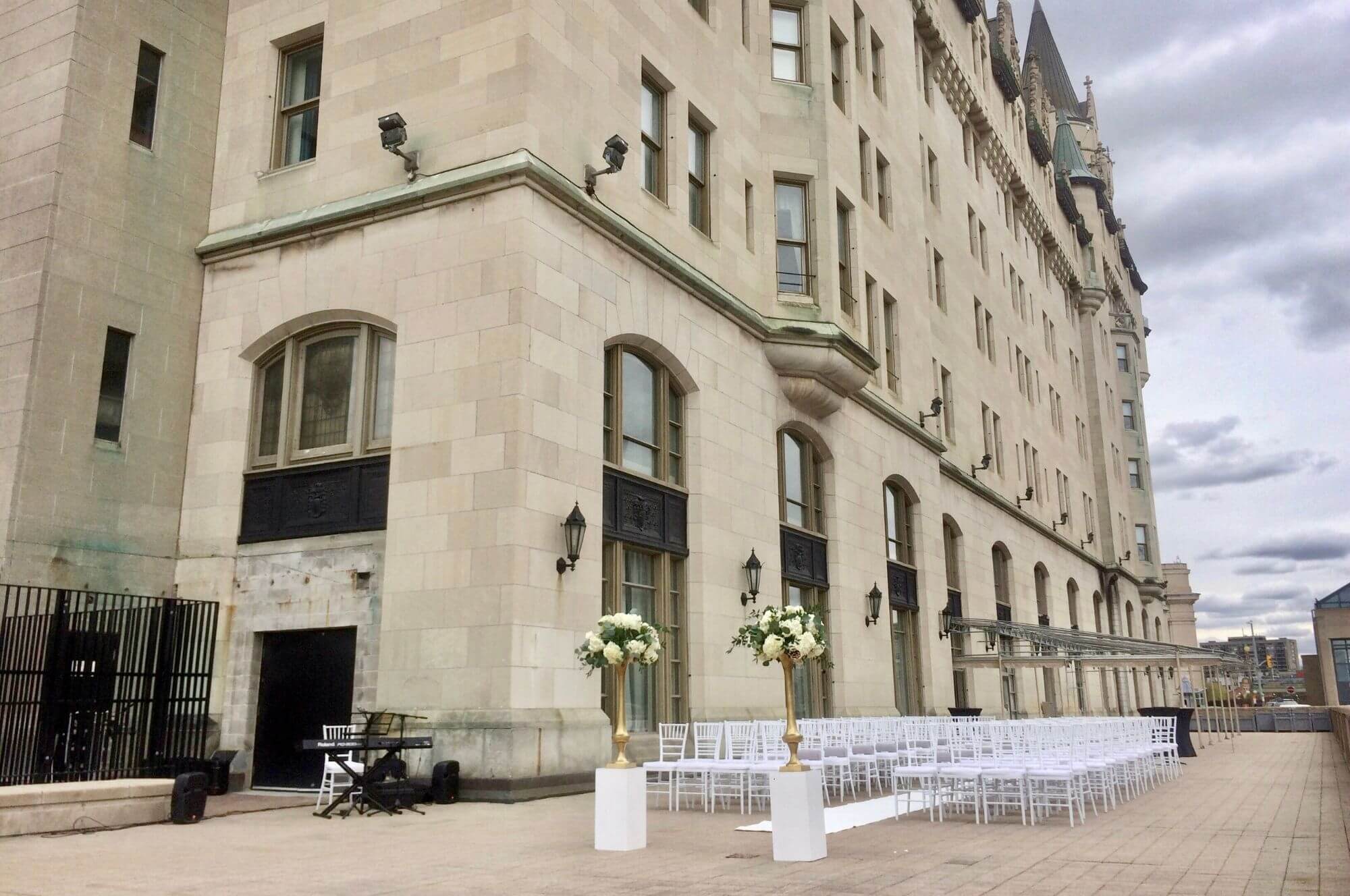 Chateau Laurier Outdoor Terrace Wedding Ceremony